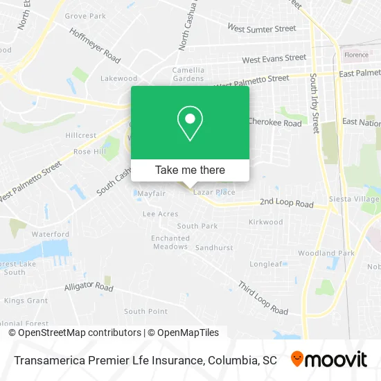 Transamerica Premier Lfe Insurance map