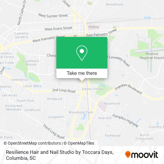 Mapa de Resilience Hair and Nail Studio by Toccara Days