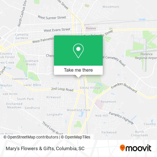 Mary's Flowers & Gifts map