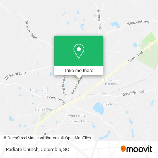 Radiate Church map