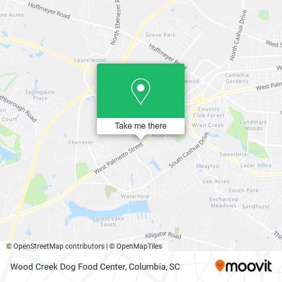 Wood Creek Dog Food Center map