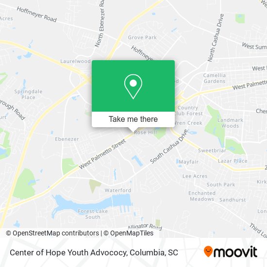 Center of Hope Youth Advococy map