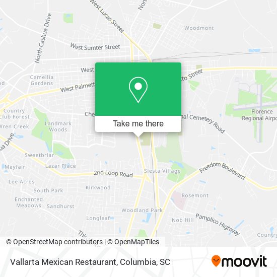 Mapa de Vallarta Mexican Restaurant