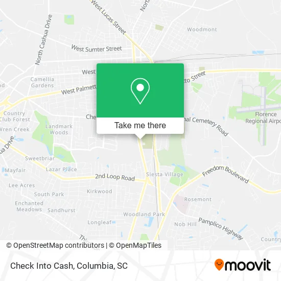 Check Into Cash map
