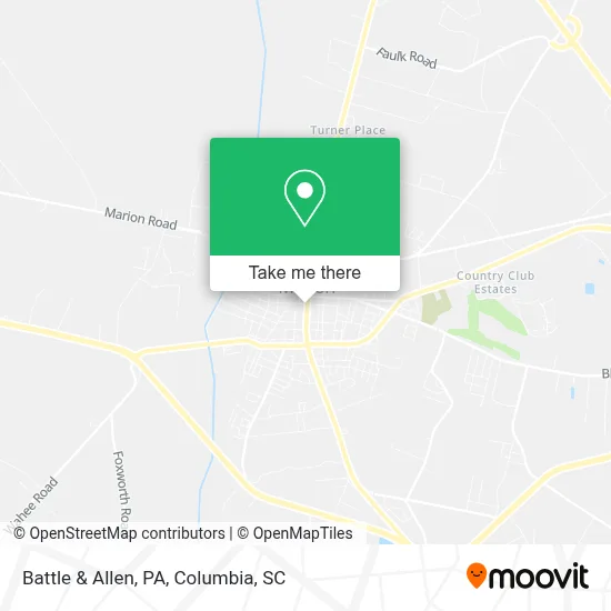 Battle & Allen, PA map