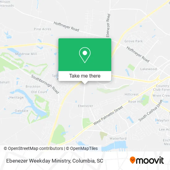 Ebenezer Weekday Ministry map