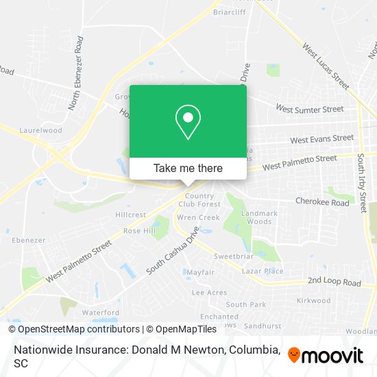 Nationwide Insurance: Donald M Newton map