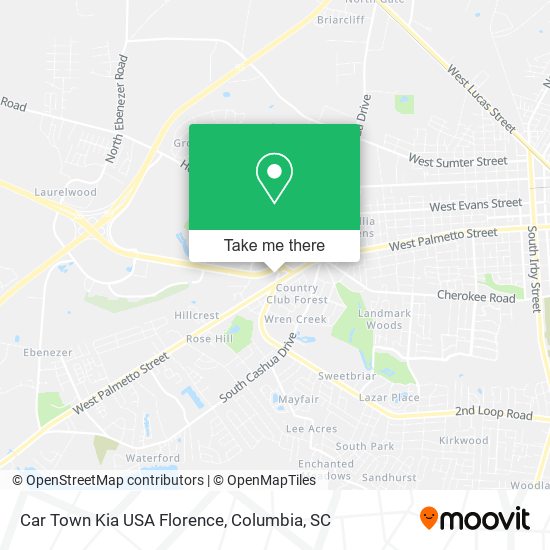 Car Town Kia USA Florence map