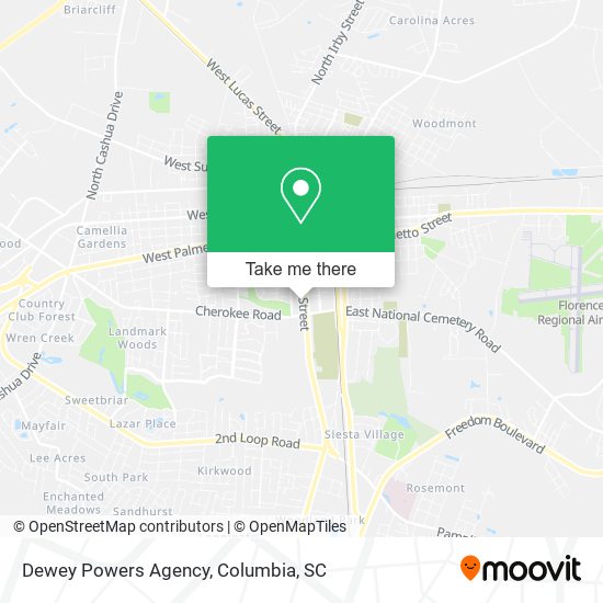 Mapa de Dewey Powers Agency