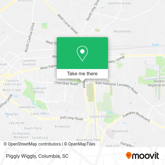 Piggly Wiggly map