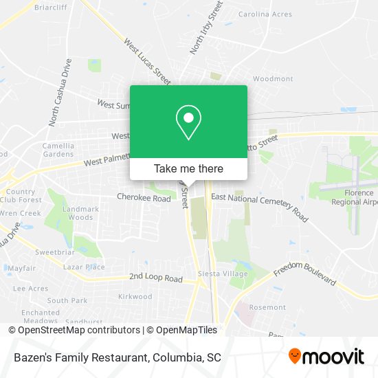 Bazen's Family Restaurant map