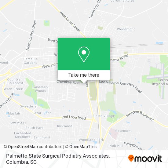 Palmetto State Surgical Podiatry Associates map