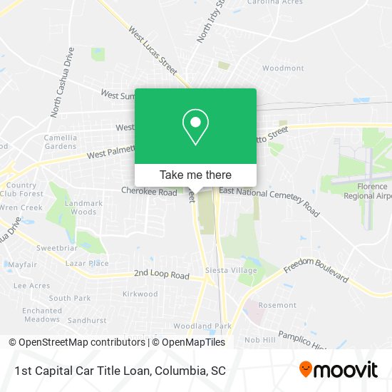 1st Capital Car Title Loan map