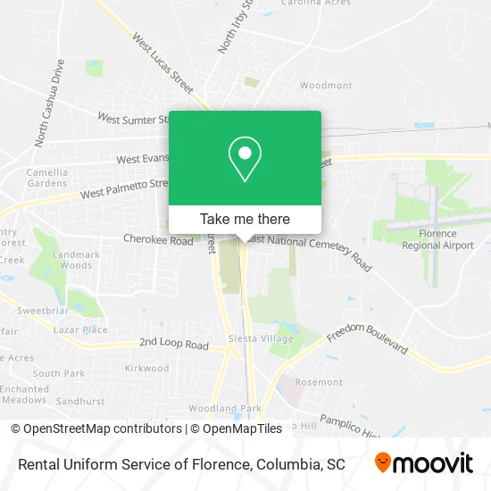 Rental Uniform Service of Florence map