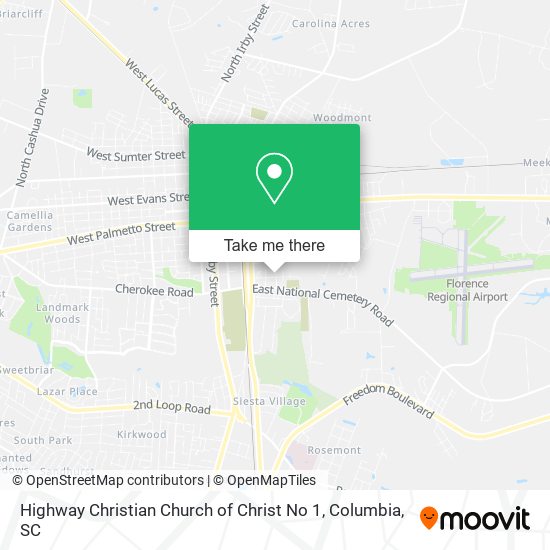 Highway Christian Church of Christ No 1 map