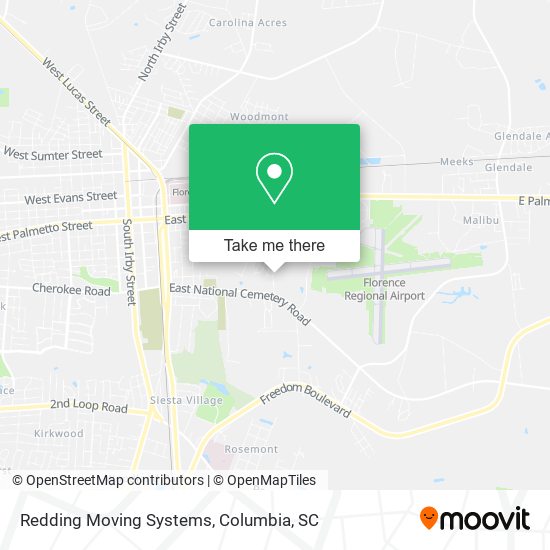 Redding Moving Systems map