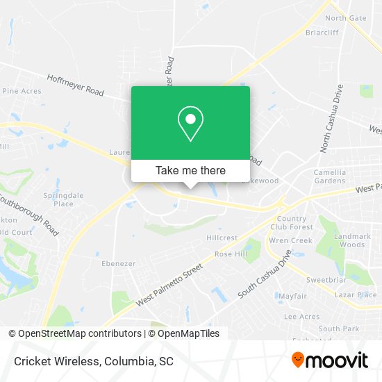 Mapa de Cricket Wireless