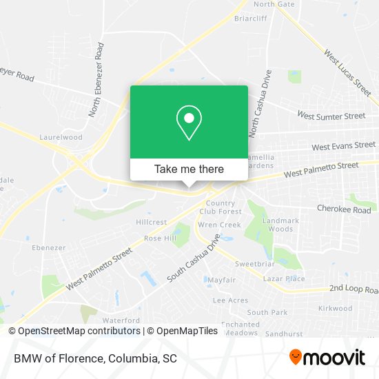 BMW of Florence map