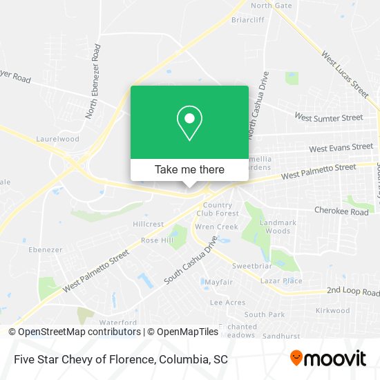 Five Star Chevy of Florence map