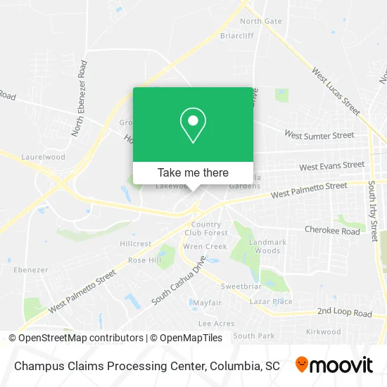 Champus Claims Processing Center map