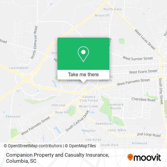 Companion Property and Casualty Insurance map