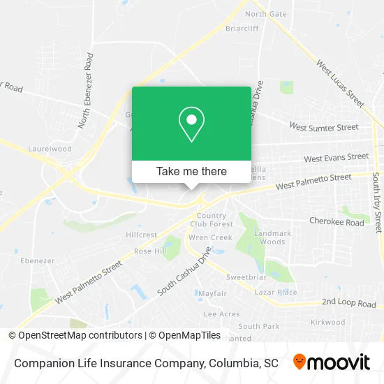 Companion Life Insurance Company map