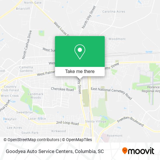 Goodyea Auto Service Centers map