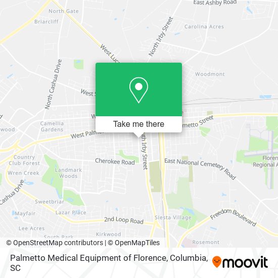 Palmetto Medical Equipment of Florence map