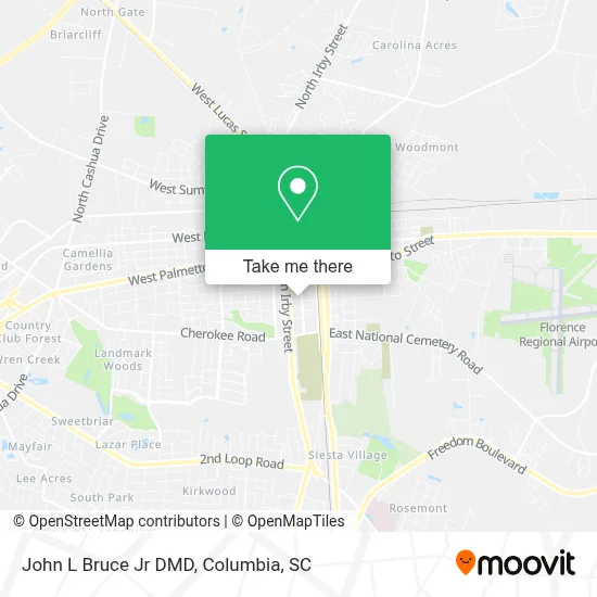 John L Bruce Jr DMD map