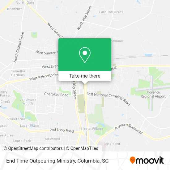 End Time Outpouring Ministry map