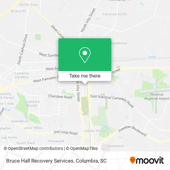 Bruce Hall Recovery Services map