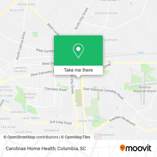 Carolinas Home Health map