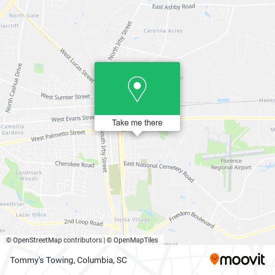 Tommy's Towing map