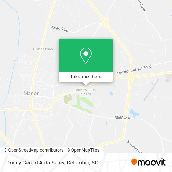 Donny Gerald Auto Sales map
