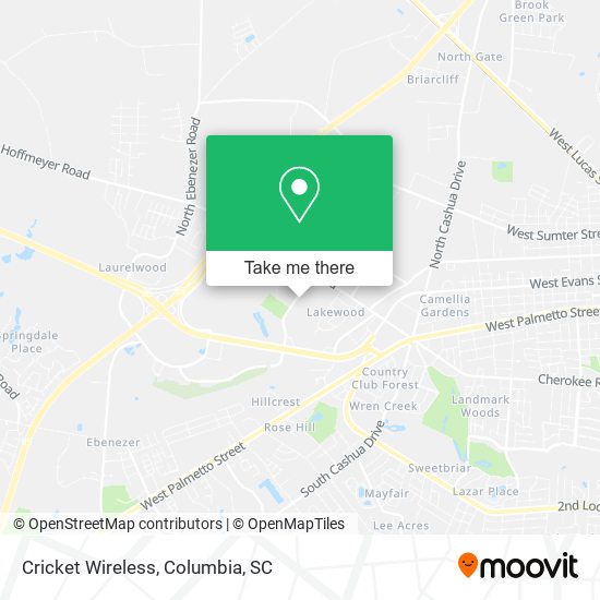 Mapa de Cricket Wireless