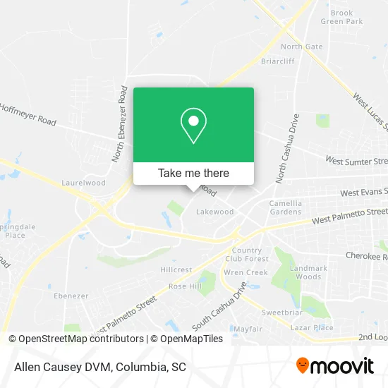 Allen Causey DVM map