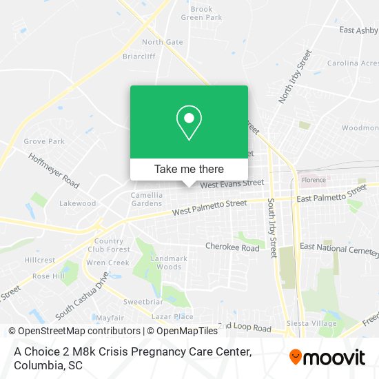 A Choice 2 M8k Crisis Pregnancy Care Center map