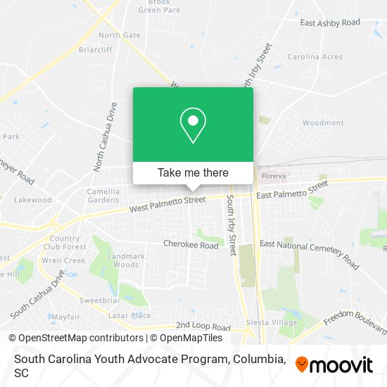 South Carolina Youth Advocate Program map