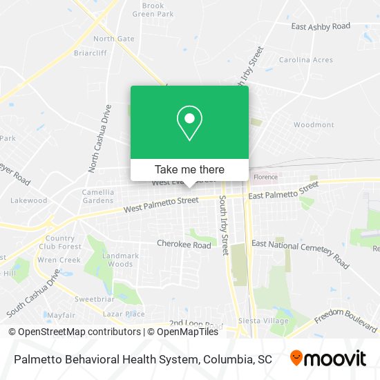 Palmetto Behavioral Health System map