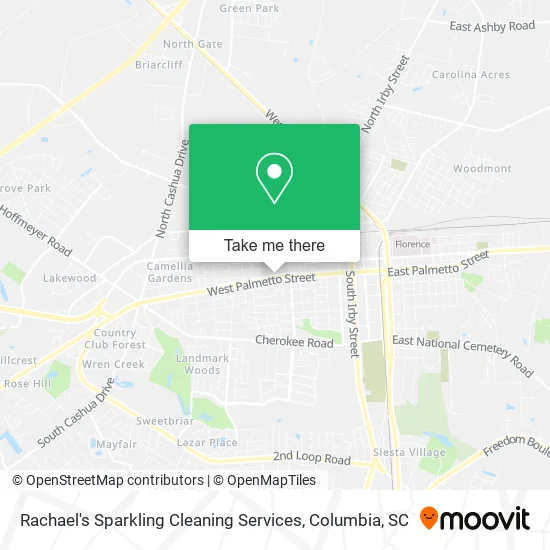 Rachael's Sparkling Cleaning Services map