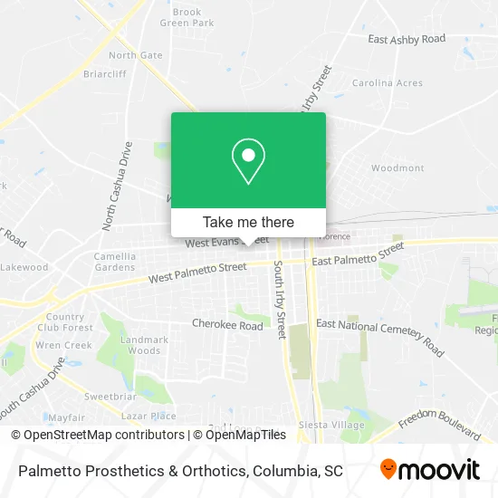 Palmetto Prosthetics & Orthotics map