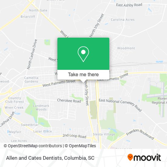 Allen and Cates Dentists map