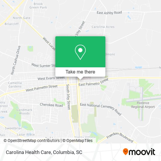 Carolina Health Care map
