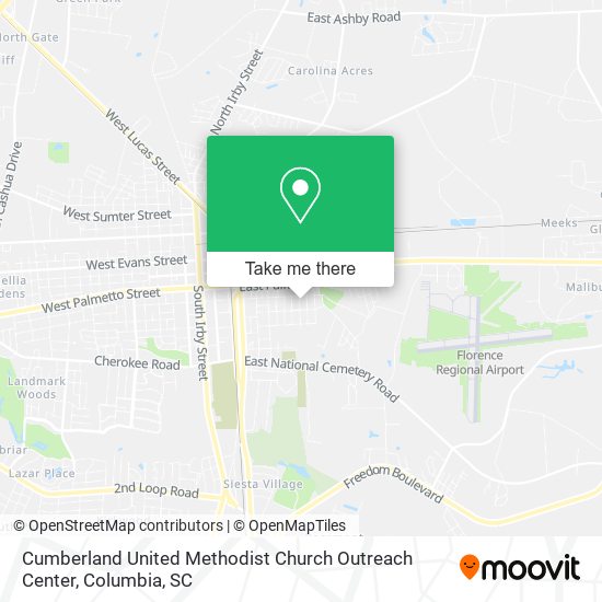 Cumberland United Methodist Church Outreach Center map