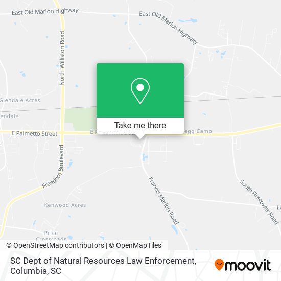 SC Dept of Natural Resources Law Enforcement map