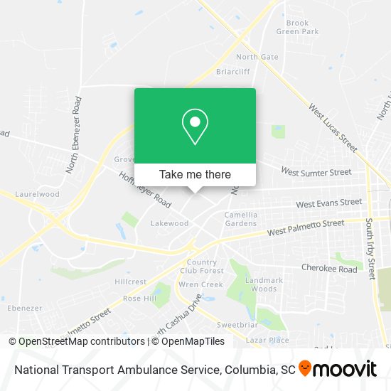 Mapa de National Transport Ambulance Service