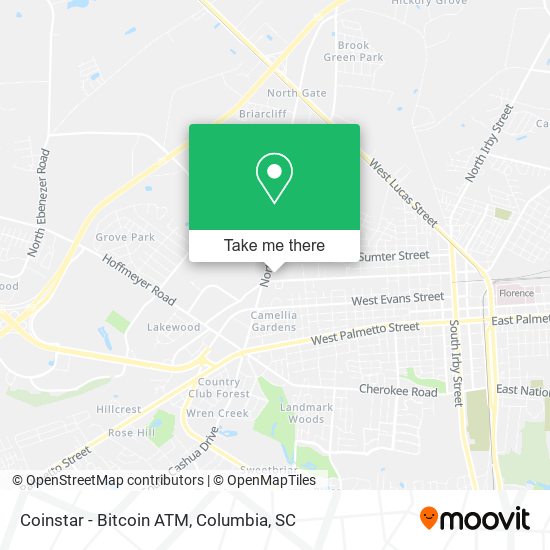 Mapa de Coinstar - Bitcoin ATM