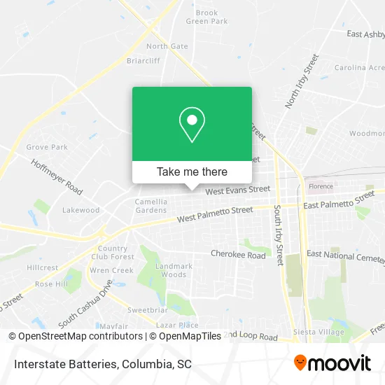 Interstate Batteries map
