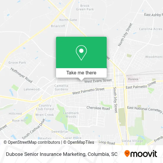Dubose Senior Insurance Marketing map