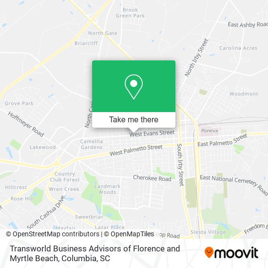 Mapa de Transworld Business Advisors of Florence and Myrtle Beach